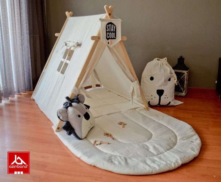 چادر بازی کودک طرح کلبه به رنگ سفید - شماره 2