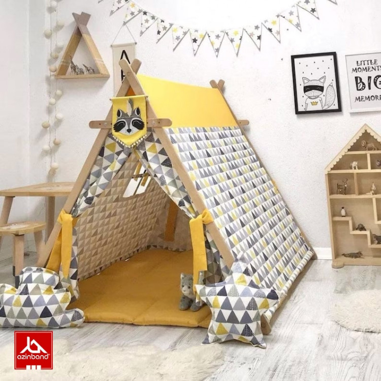 چادر بازی کودک طرح کلبه طرح مثلثی - شماره 0