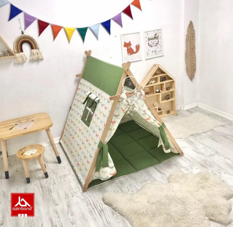 چادر بازی کودک طرح کلبه طرح انیمال - شماره 3