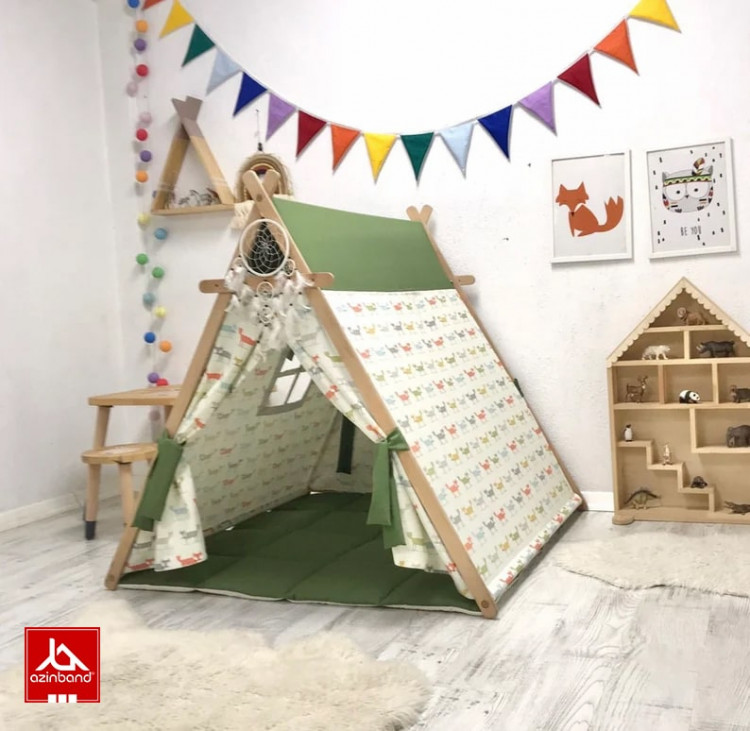 چادر بازی کودک طرح کلبه طرح انیمال - شماره 4