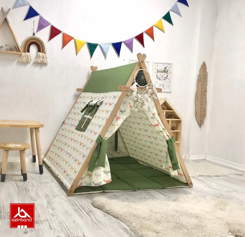 چادر بازی کودک طرح کلبه طرح انیمال